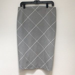 Express || Grey & White Pencil Skirt || Size 12